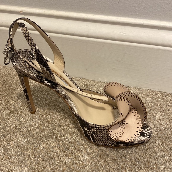 NIB Sophia Webster soleil sandal in nude and snake. Size 39.5 - Picture 10 of 16